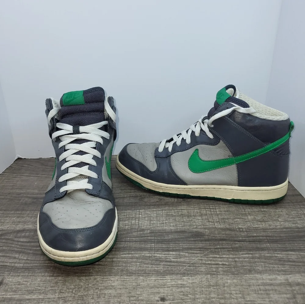 Size 10 - Nike Dunk High Grey Green - 317891-009 Shoes Sneakers